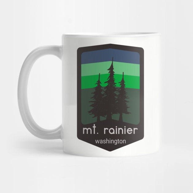 Mt. Rainier, Washington Patch Logo Apparel by bahama mule